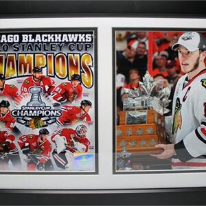 12x18 Double Frame - Jonathon Toews Chicago Blackhawks