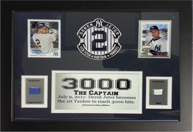 11x14 Game Used Frame 3000 Hits Derek Jeter New York Yankees 