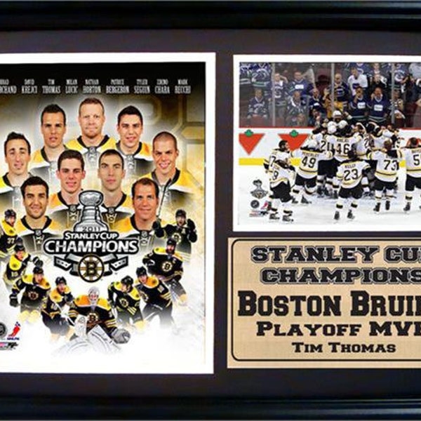12x18 Photo Stat Frame - Boston Bruins Champions