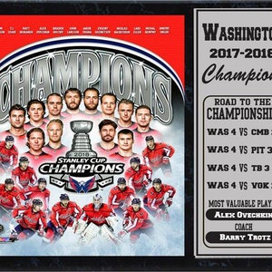 2018 Washington Capitals Champions 12x15 Stat Plaque