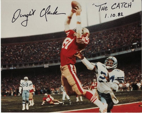 Dwight clark hotsell autographed football