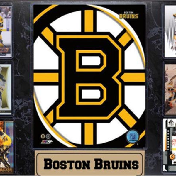 13x27 6-Card Plaque - Boston Bruins