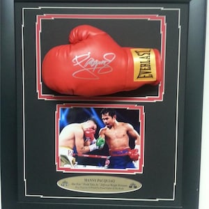 Autographed Shadow Box W/Boxing Glove - Manny Pacquiao