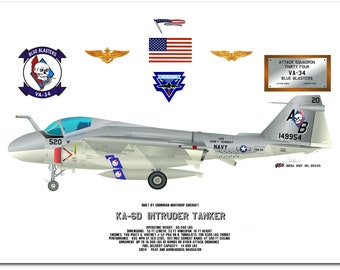 US Navy A-6E Intruder VA-35 Black Panthers 1:72 Pro Built Model