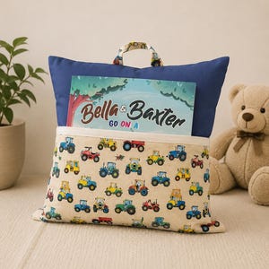 Childrens Reading Cushion Cover or PJ Case. Book NOT INCLUDED
