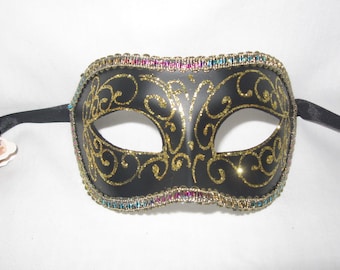 Black Gold Masquerade Mask