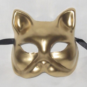Gold Cat Masquerade Mask