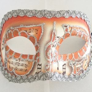 Orange Masquerade &quot;Colombina&quot; Mask