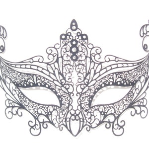 Black Metal Venetian Masquerade Mask