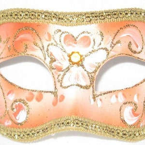Orange Flower Masquerade Mask