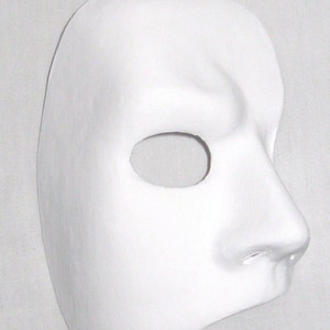 Blank White Phantom of the Opera Masquerade Mask per decorare