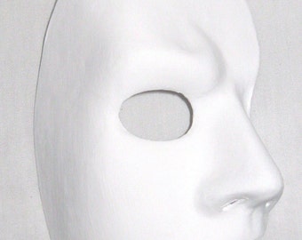 Blank White Phantom of the Opera Masquerade Mask for decorating