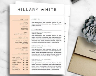 simple resume simple cv template free cover letter etsy