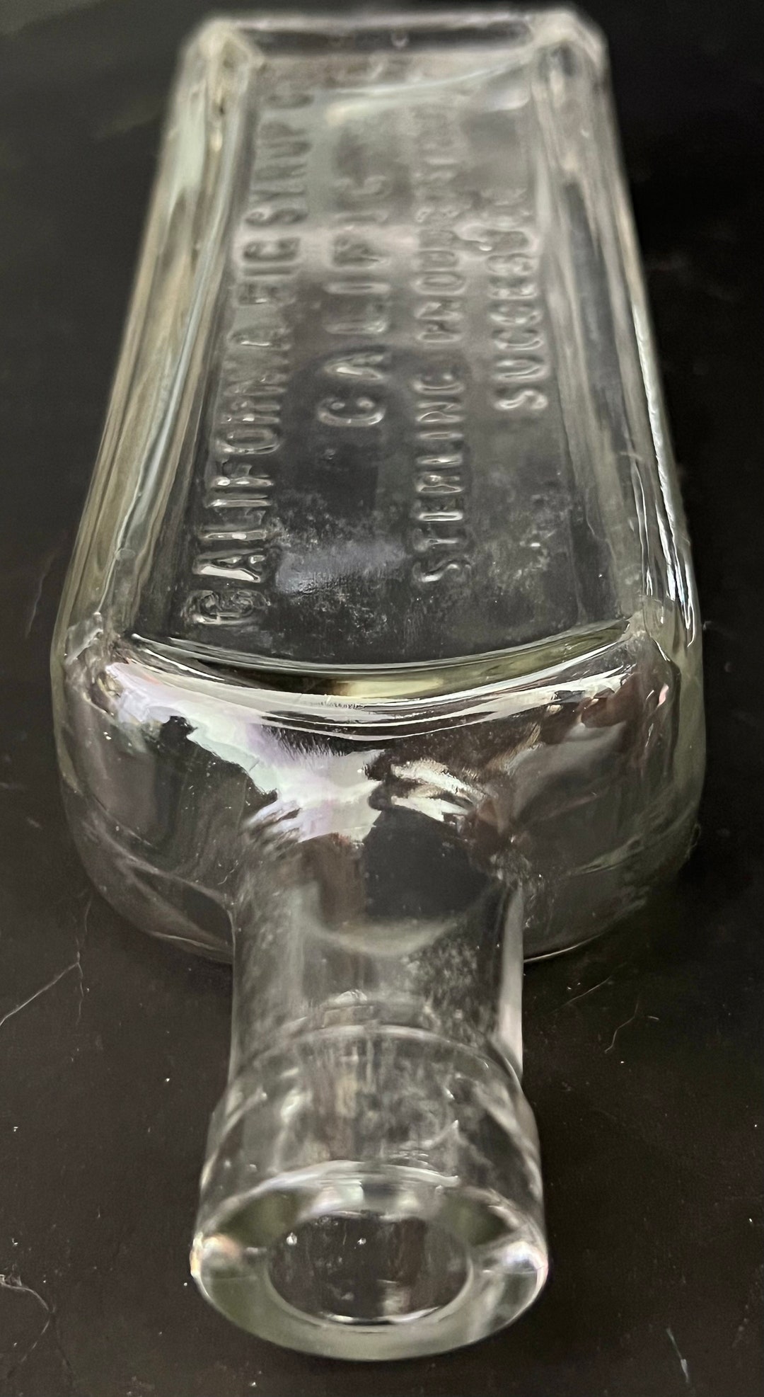 Vintage California Fig Syrup Glass Bottle Etsy