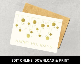 Cartão de Boas Festas | Cartão de Natal para Imprimir | Download Digital