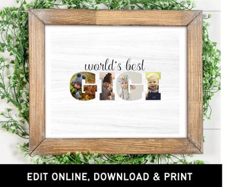 Gifts for Gigi | Editable Photo Collage | Digital Download