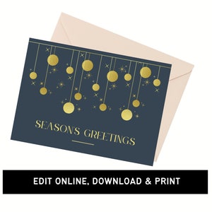Cartes de vœux pour les Fêtes | Carte de Noël imprimable | Téléchargement numérique
