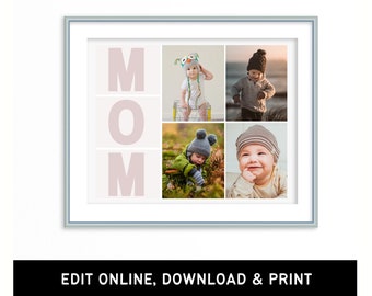 Mom Photo Collage | Editable Print | Digital Download