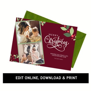 Christmas Photo Card | Printable Holiday Card | Digital Download