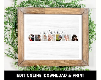 Gifts for Grandma | Editable Photo Collage | Digital Download