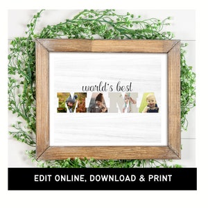 Mama Photo Collage | Printable Gifts for Christmas | Digital Download