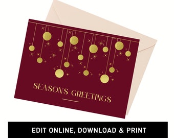 Cartão de Boas Festas | Cartão de Natal para Imprimir | Download Digital