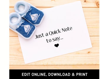 Editable Pregnancy Announcement Card 4x6 | Digital Download