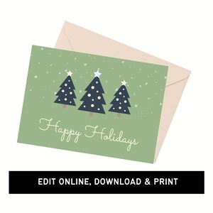Carte de Noël | Carte de vœux imprimable | Téléchargement numérique