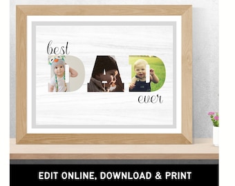 Dad Photo Collage | Editable Print | Digital Download