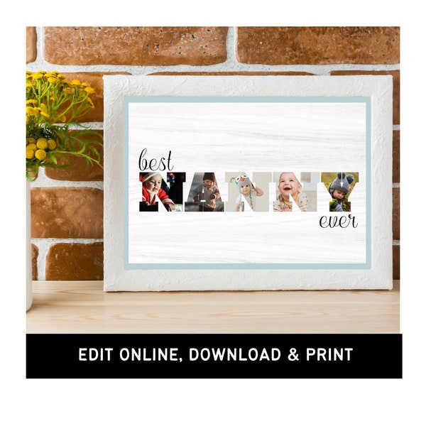 Nanny Photo Collage | Editable Print | Digital Download