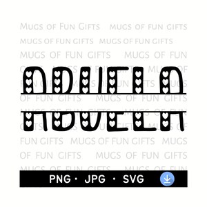 Abuela SVG / Monograma de marco dividido de abuela / Descarga digital