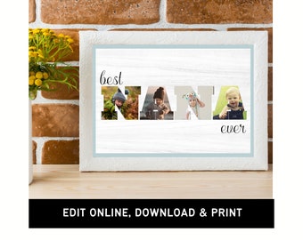 Nana Photo Collage | Editable Photo Gift | Digital Download