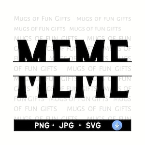 Meme SVG | Meme Split Frame Monogram | Digital Download