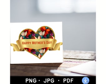 Moederdag, png-bestand | Afdrukbare kaart | Digitale download