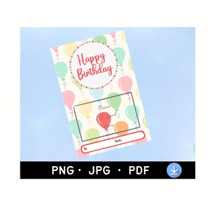 Birthday Gift Card Holder | Last Minute Gift Ideas | Digital Download