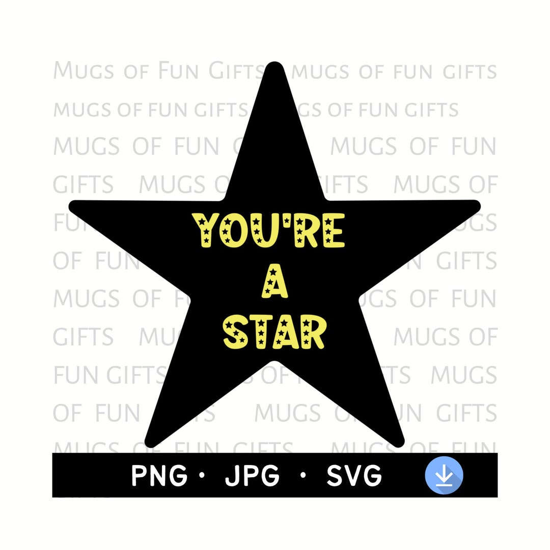 You're a Star Clipart PNG Digital Download - Etsy