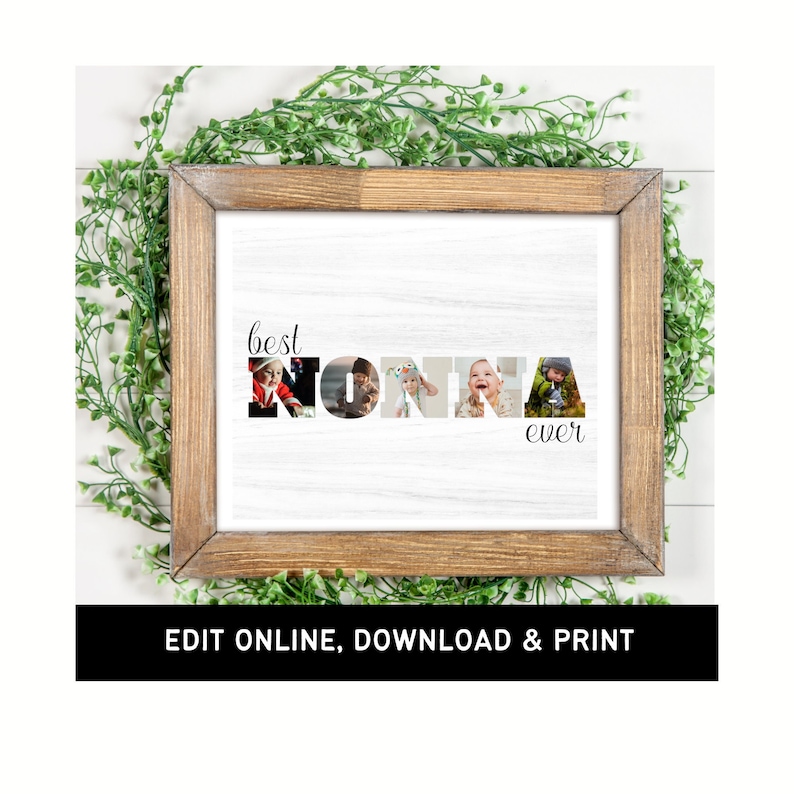 Nonna Text Cursive Nonna Photo Collage | Editable Print | Digital Download - Etsy Australia