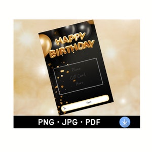 Birthday Gift Card Holder | Printable Birthday Gifts | Digital Download