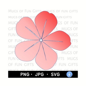 Pink Flower Clipart PNG | Digital Download