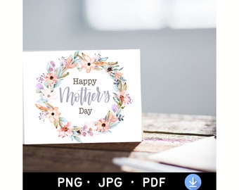Moederdag, png-bestand | Afdrukbare kaart | Digitale download