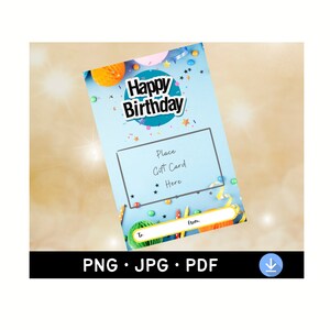 Gift Card Holder | Last Minute Birthday Gifts | Digital Download