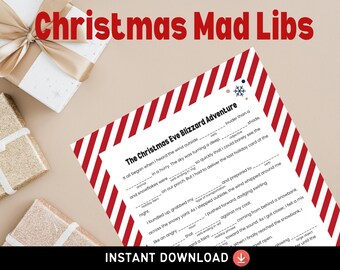 Christmas Mad Libs-bundel, feestspel (pdf)