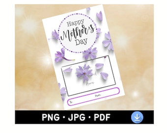 Cadeaukaarthouder Moederdag | Lastminute cadeau-ideeën | Digitale download