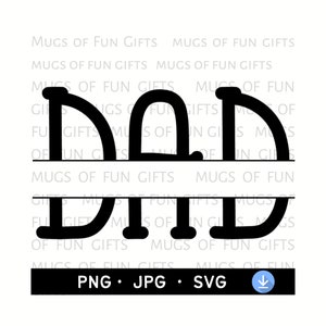 Dad Split SVG | Dad Split Frame Monogram | Digital Download