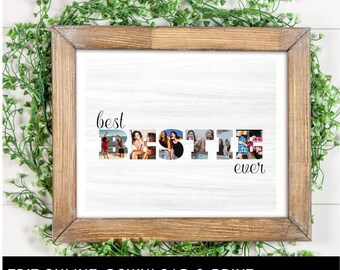 Bestie Photo Collage Template | Personalized Gift (Digital Download)