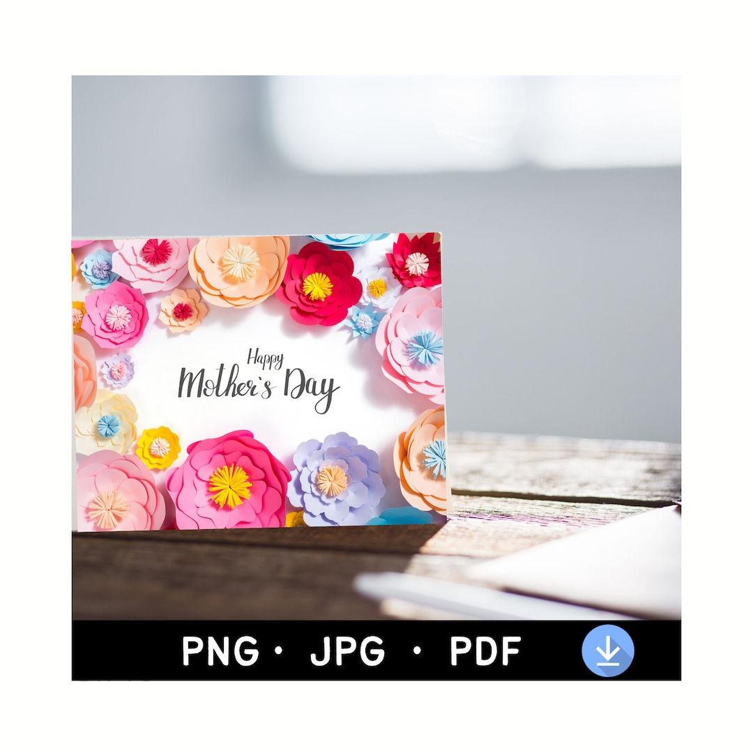 Print Your Own Mother's Day Card | Digital Download - Etsy