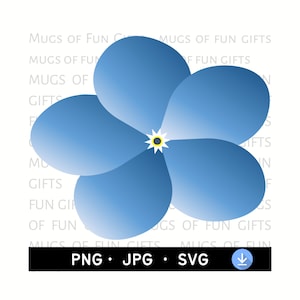 Ne m'oubliez pas SVG | fleur bleue myosotis | Téléchargement numérique