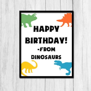 Dinosaur Birthday Printable Poster Dinosaur Poster Birthday Poster Digital Download Printable Art Birthday Sign Dinosaur Sign Printable