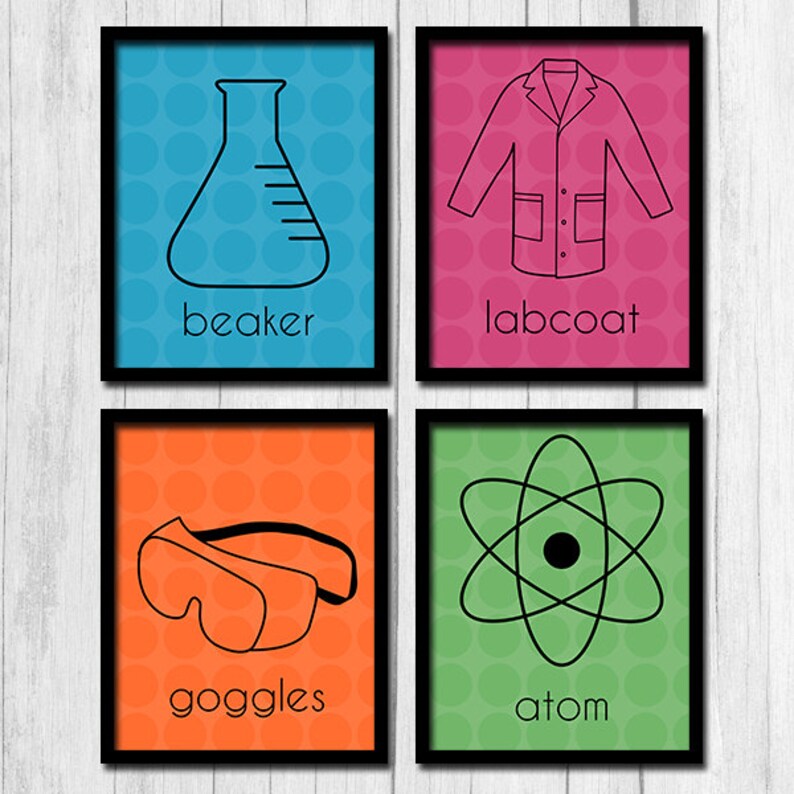 Digital Download Science Art Print Wall Art Nerdy Etsy