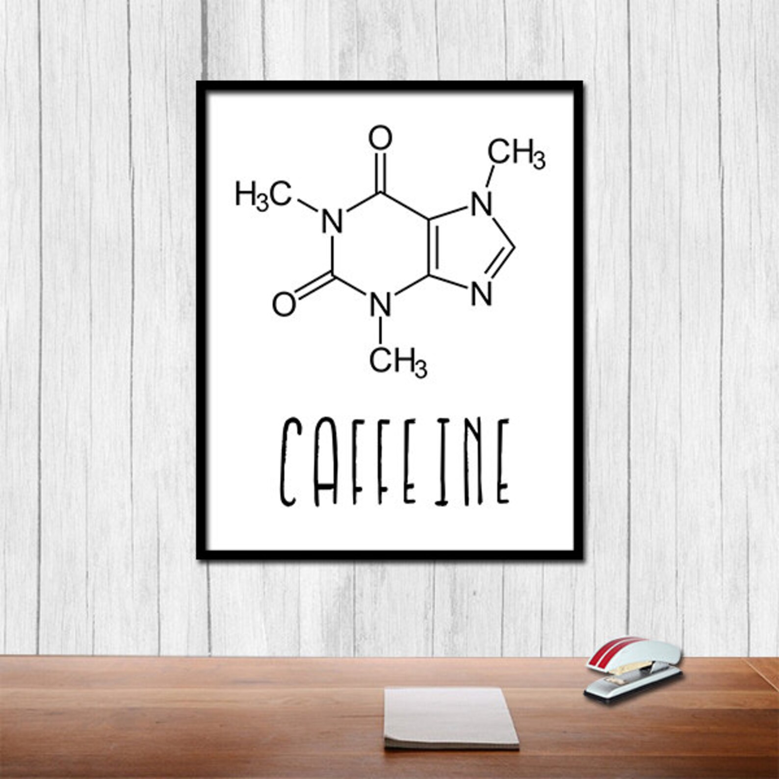 Caffeine Print Chemistry Art Instant Download Science - Etsy